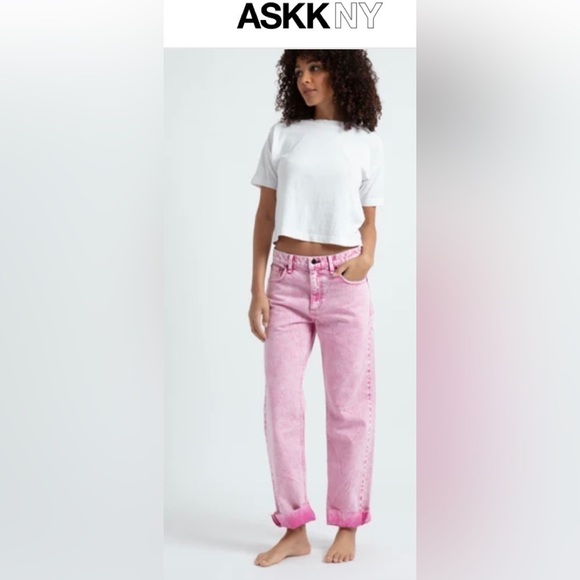 ASKKNY BEAU ACID PINK Jeans size 29 - Picture 1 of 13